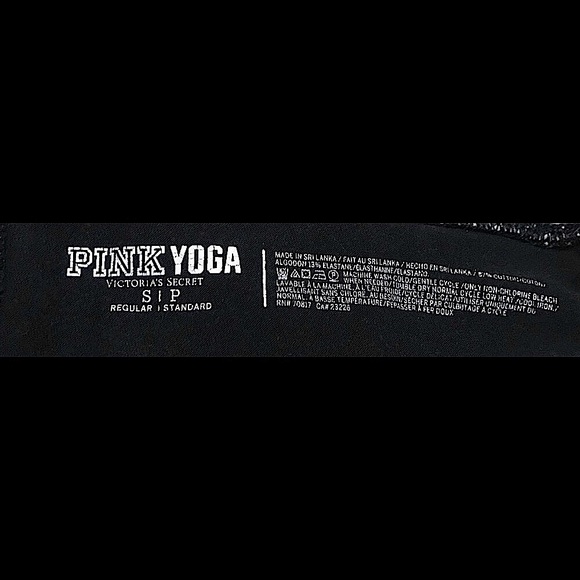 🔥EUC PINK BY VS REALLY CUTE YOGA STRAIGHT LEGGINGS BLACK&BLING ON WAISTBAND - Picture 4 of 4